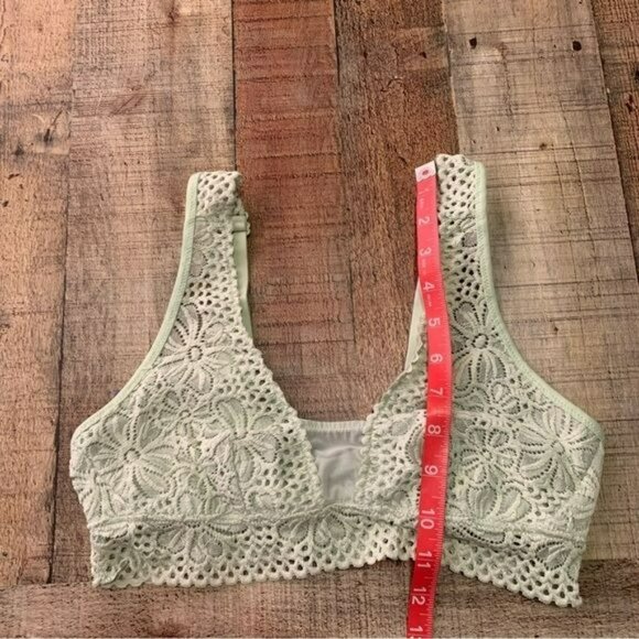 Aerie womens size medium light green lace bralette - Picture 3 of 6